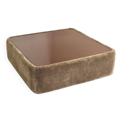 Table basse italienne vintage en mohair par Mario Bellini pour Cassina, 1970