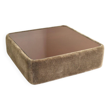 Table basse italienne vintage en mohair par Mario Bellini pour Cassina, 1970