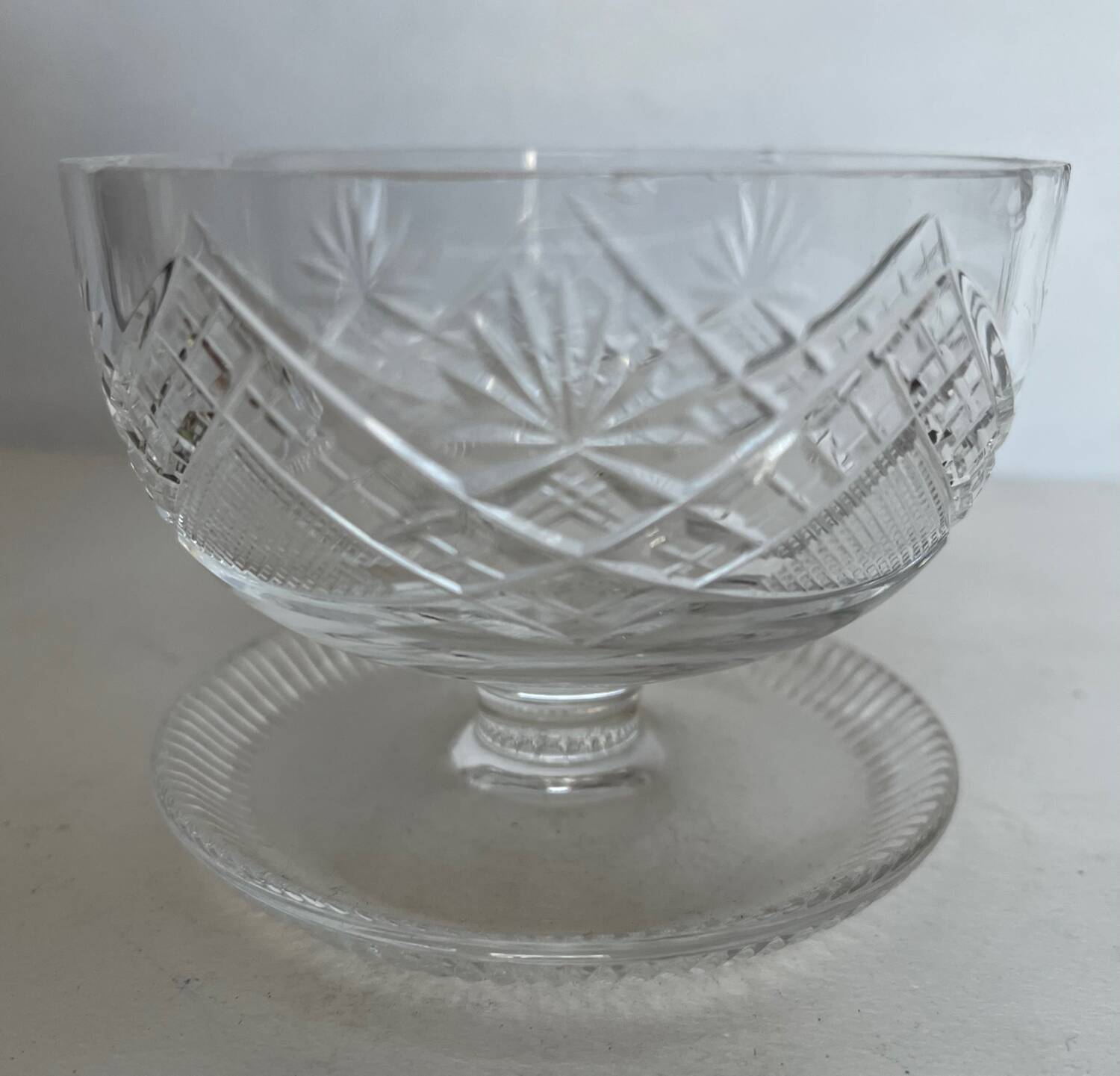 Crystal and silver-plated jam jar