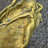 Art Nouveau bronze catchall