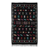 Tapis Sabra ethnique noir