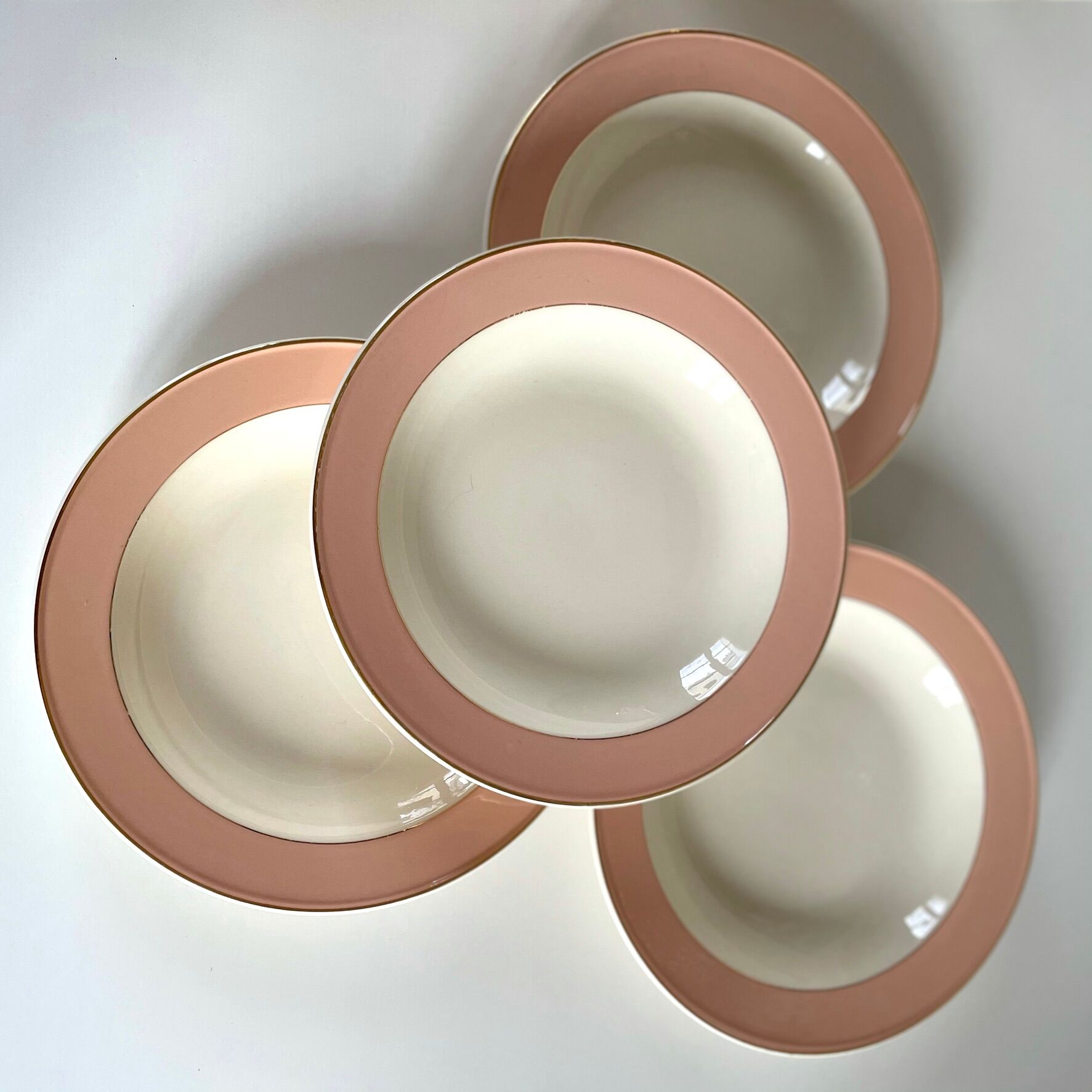 Lot 9 hollow plates + soup 60s Villeroy and Boch "Santos"