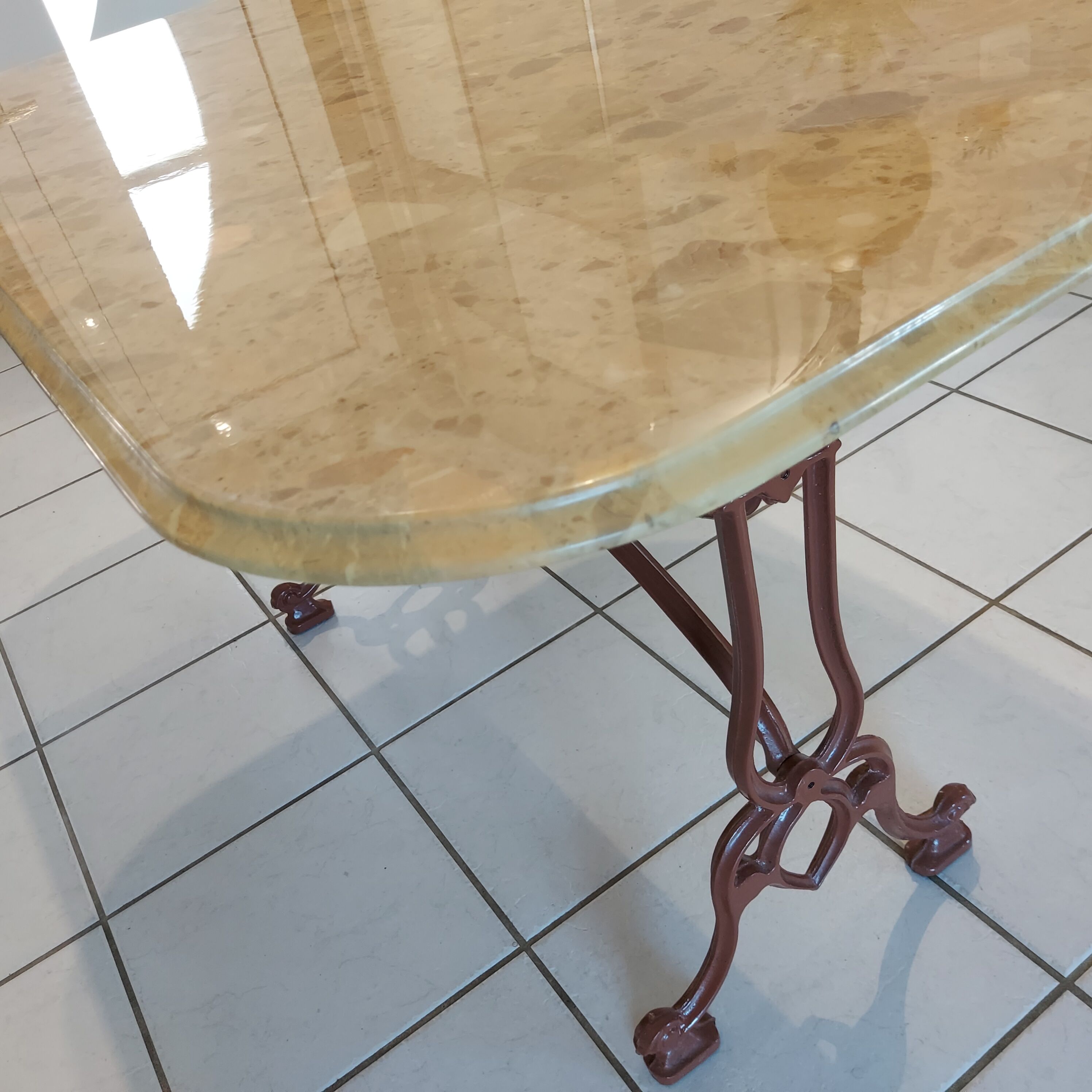 Bistro table vintage marble