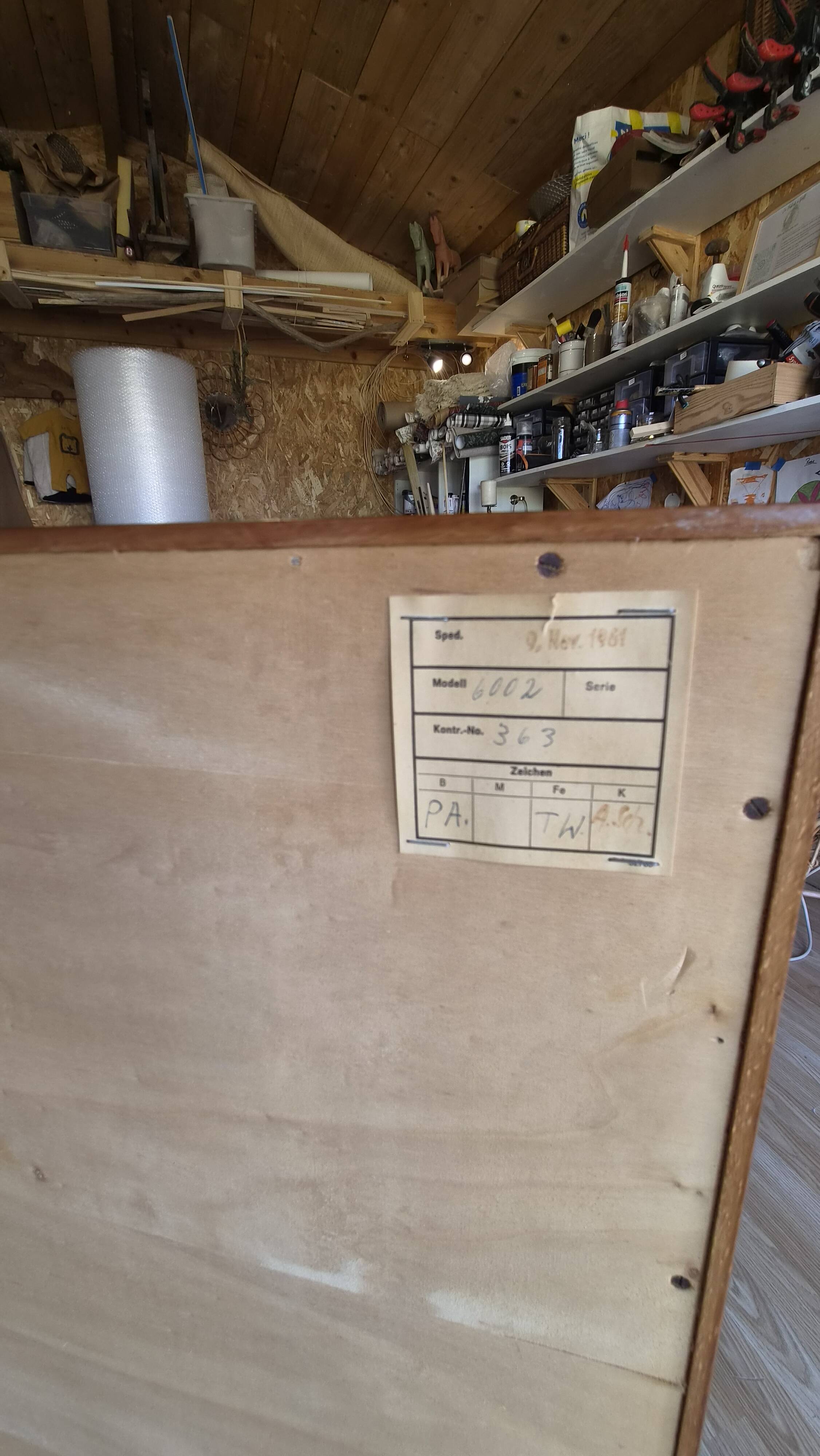 Scandinavian threading Swiss teak model 6002 dated 1961.