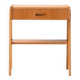 Geometric Scandinavian Teak Nightstand, 1960s