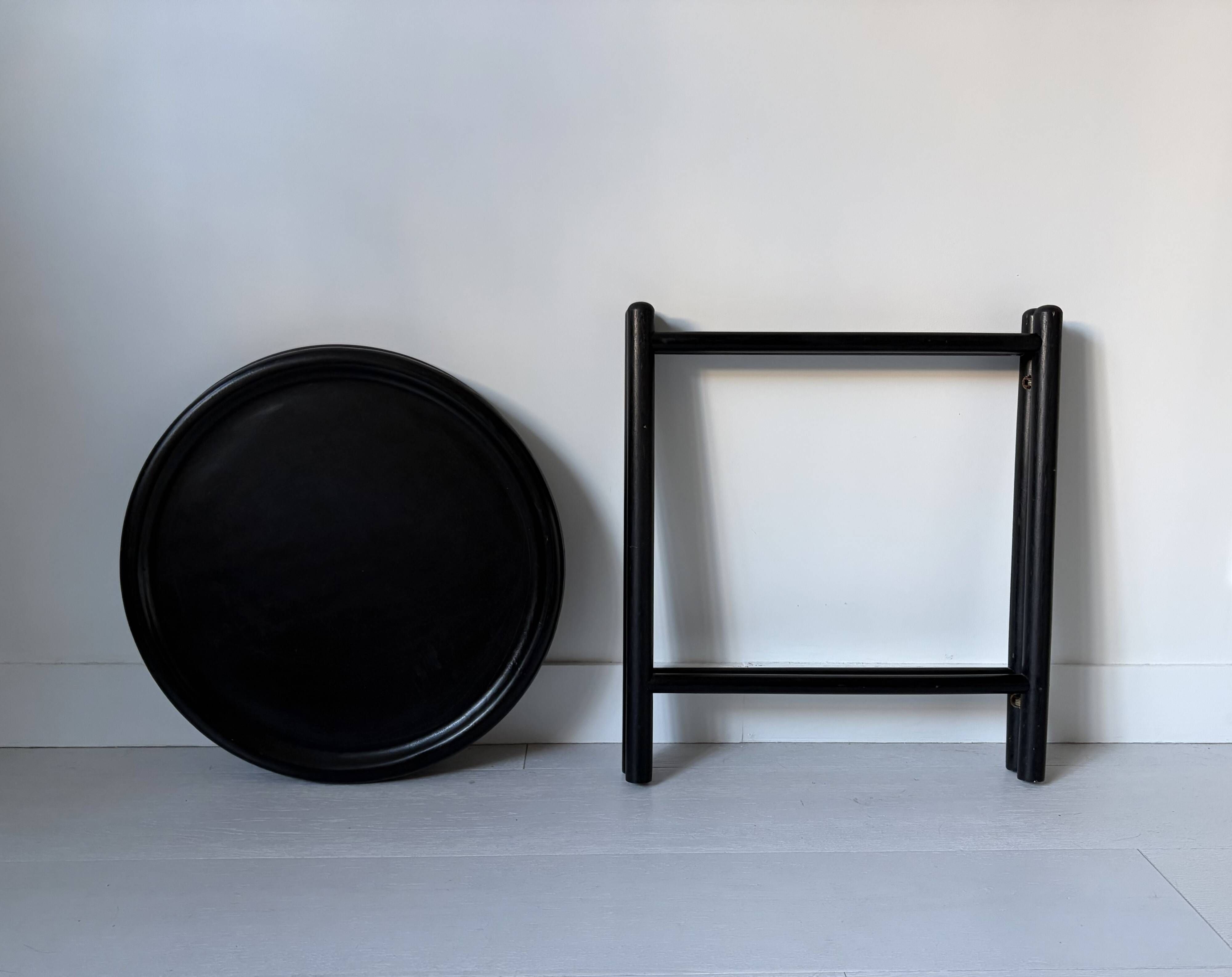 Bar cart from the 60s-70s in its factory black version, attributed to Jens Quistgaard.