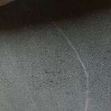 Black leather relax armchair from the 70s