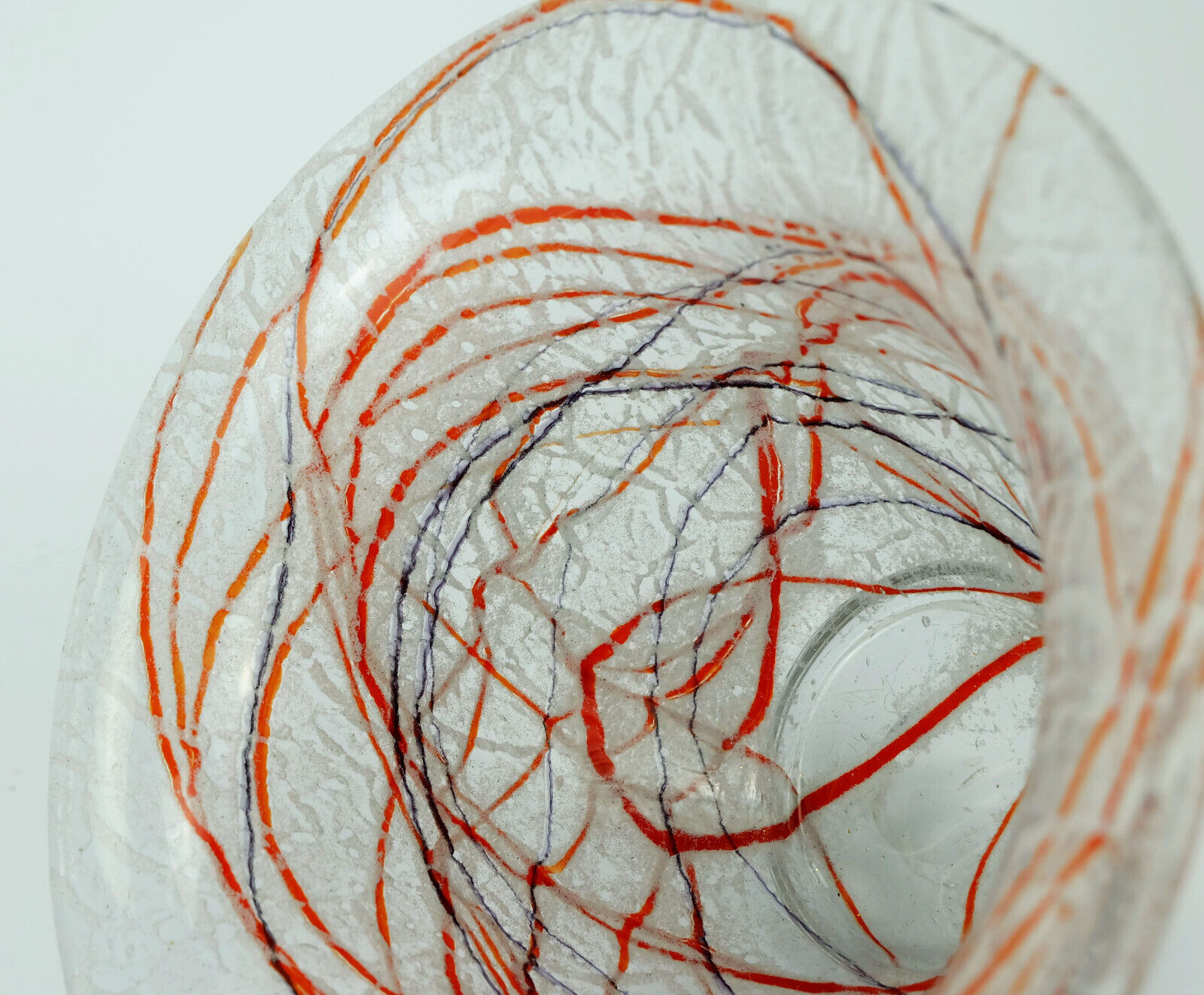 loetz klostermühle art deco glass VASE or bowl 1930s orange red purple white