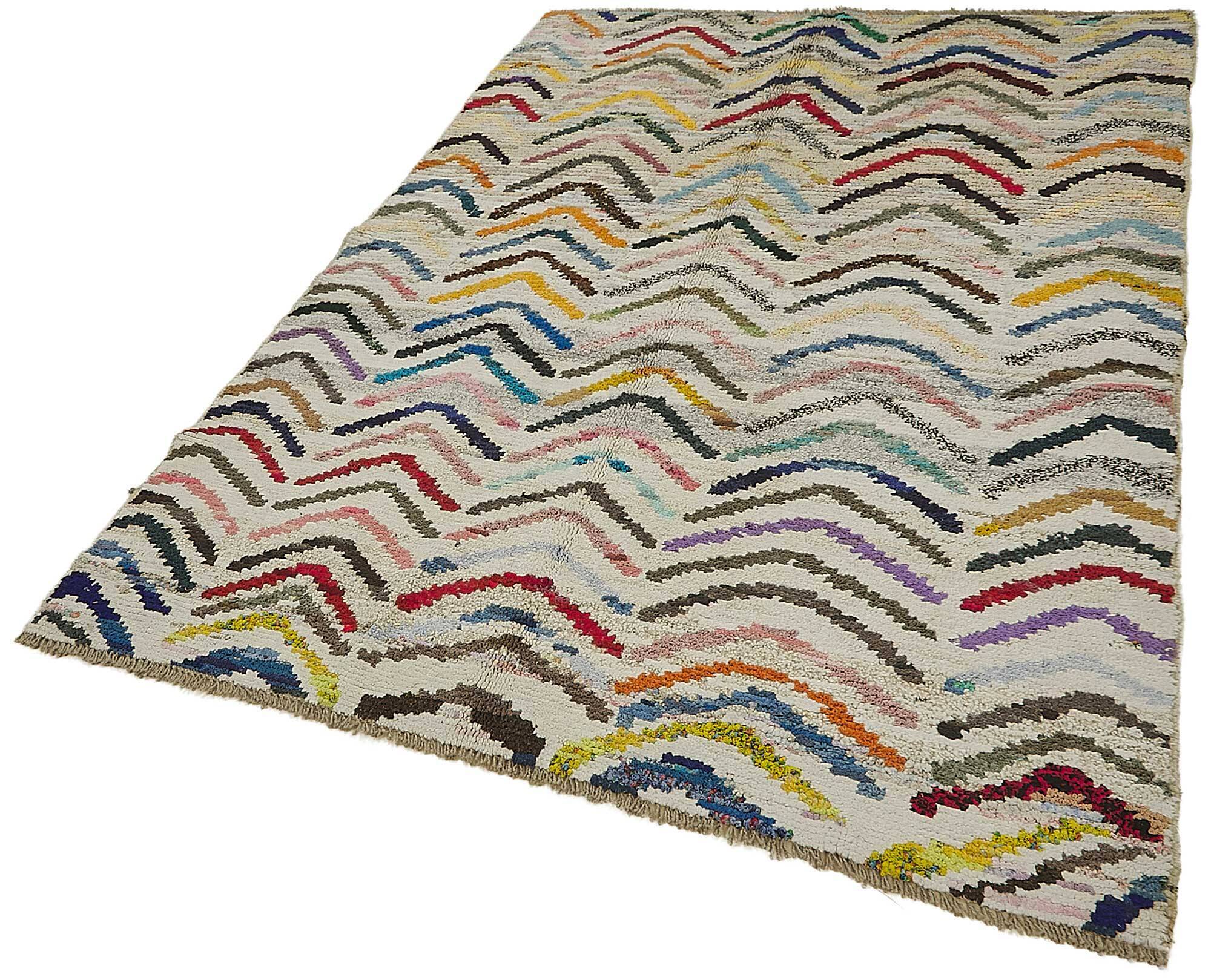Handwoven Turkish Recycled Boho Rug 163 cm x 234 cm