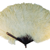 Large EVENTAIL in ostrich feather and scaled frame, nineteenth