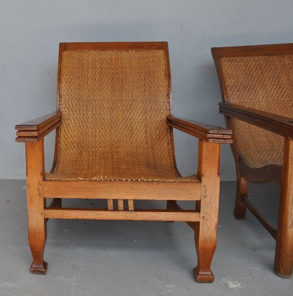 Fake pair of colonial chairs end XIX said planters