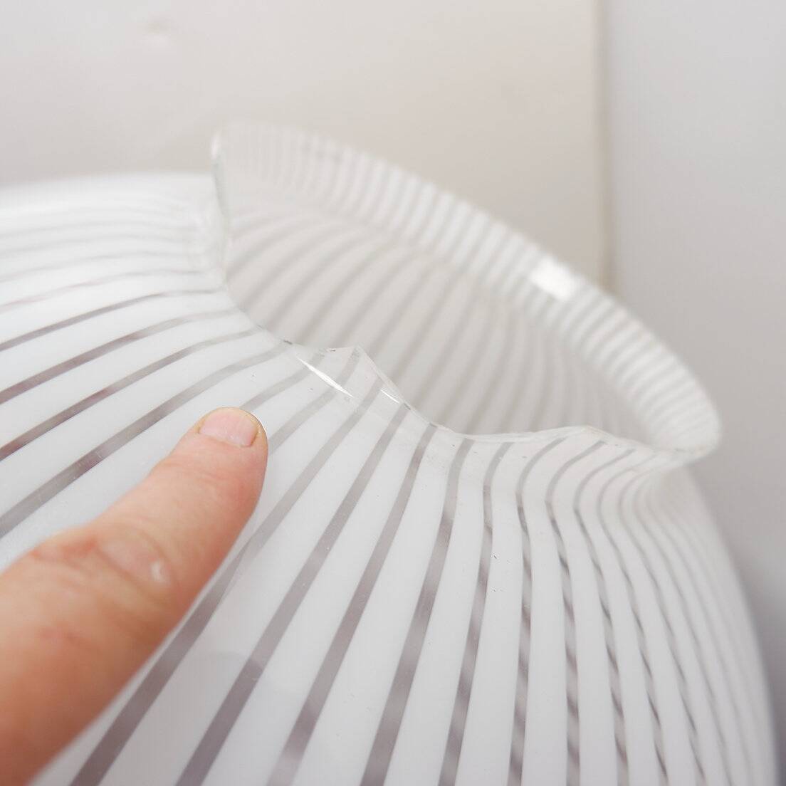 Table lamp from the Tessuti series for Venini, Murano 1970s - Ø 40cm