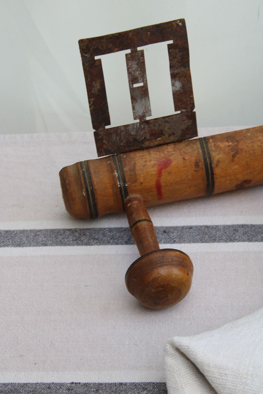 Old wooden coat rack