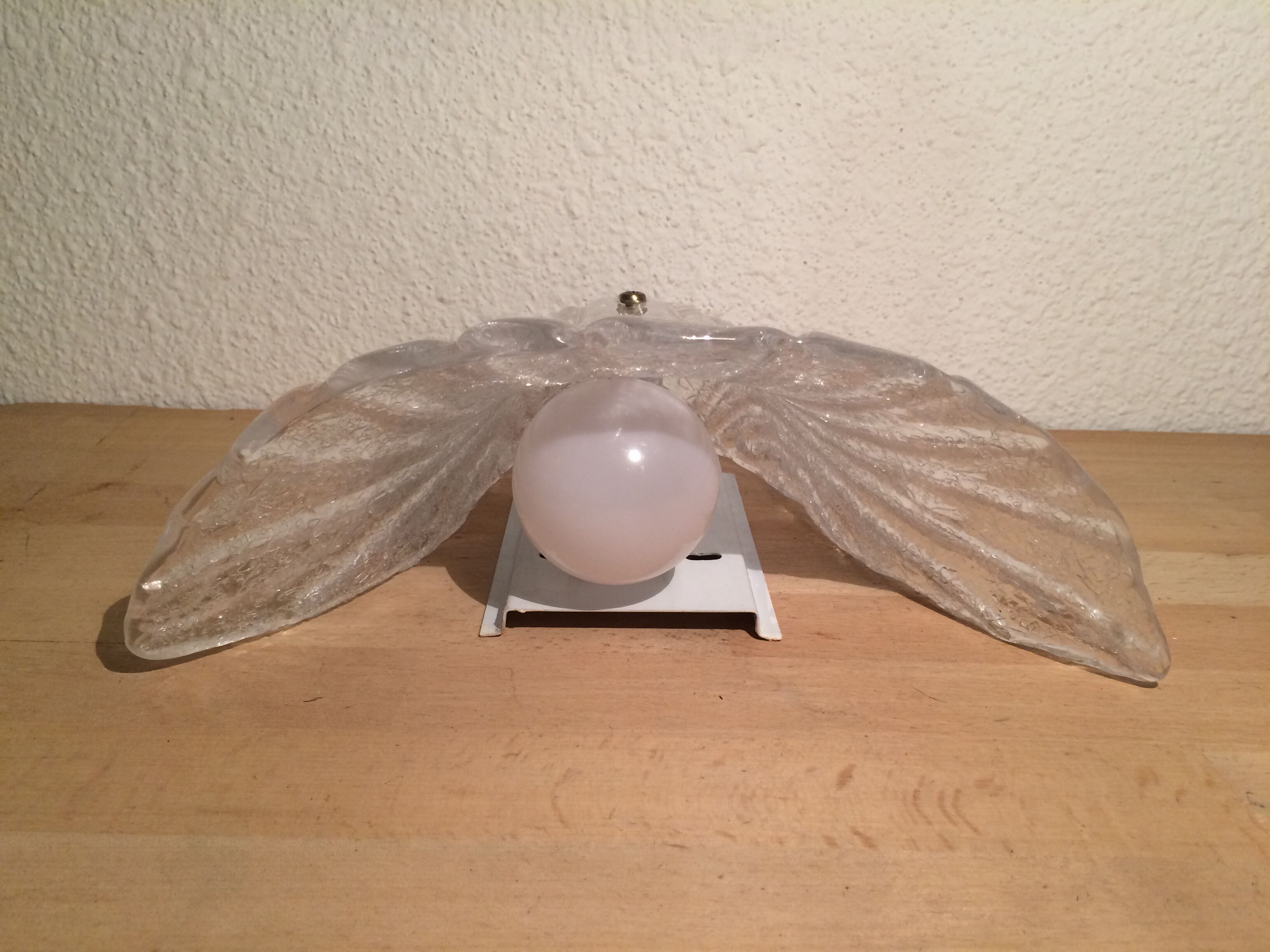 Murano glass shell wall lamp