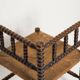 Provincial antique bobbin corner chair from the mid-century, France, 1940s.