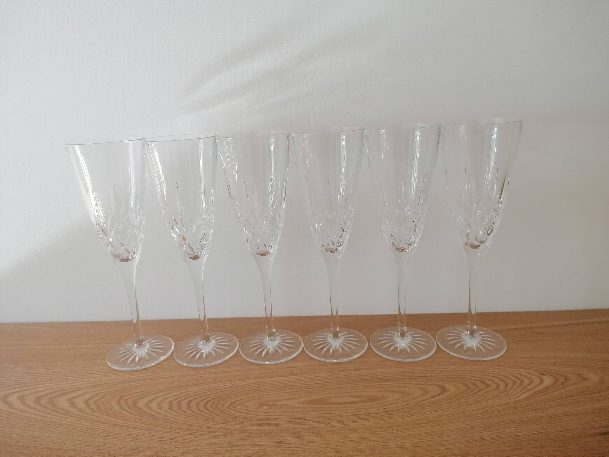 6 flûtes à champagne en cristal