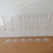 6 flûtes à champagne en cristal