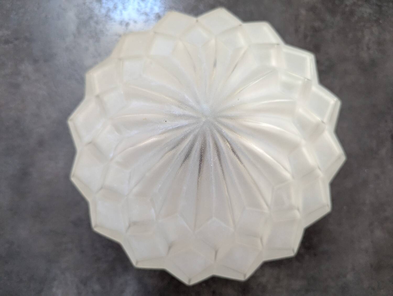 Art Nouveau ceiling light, table lamp in pressed-molded glass