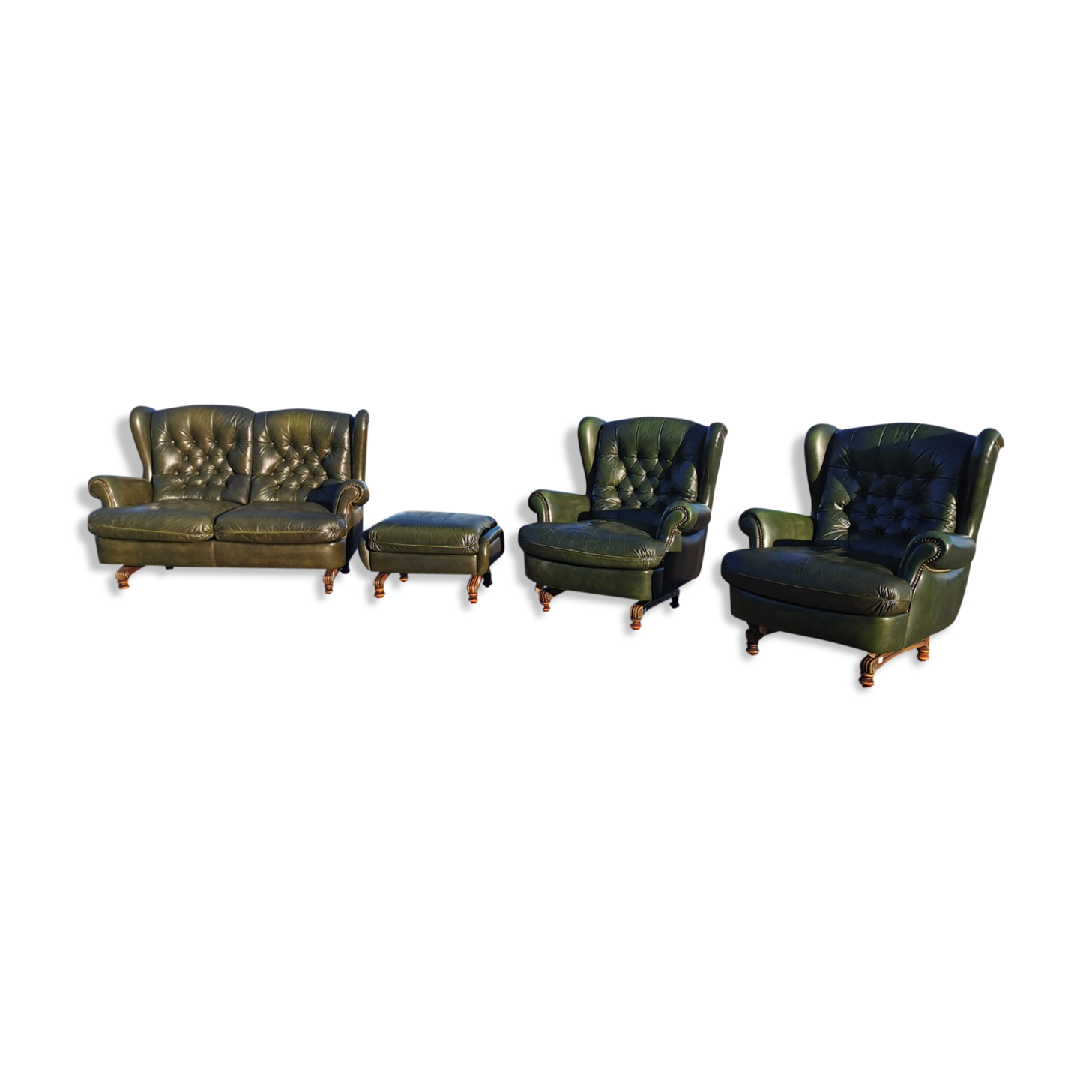 Canapé , 2 fauteuils et ottoman par Jean Prévost