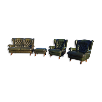 Sofa, 2 armchairs and ottoman by Jean Prévost