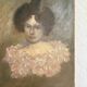Huile sur toile « portrait femme Belle Époque »