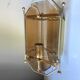 Scandinavian Vintage  wall light Sconce in Brass & Amber colored Glass