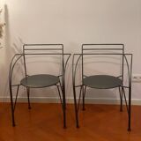Set of 2 “Silver Moon” chairs by Pascal Mourgue for Fermob