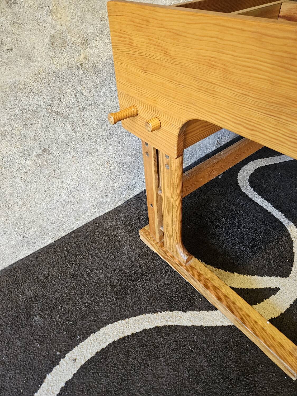 Architec pine desk 1970" suspended