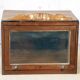 Art deco showcase in burmese teak