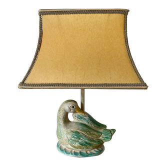 Vintage ceramic duck lamp