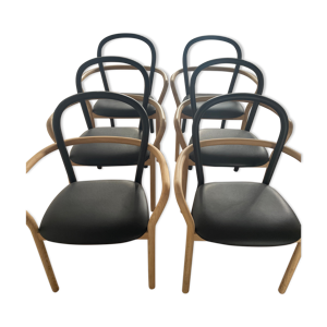 chaises gentle“  porro - cuir noir