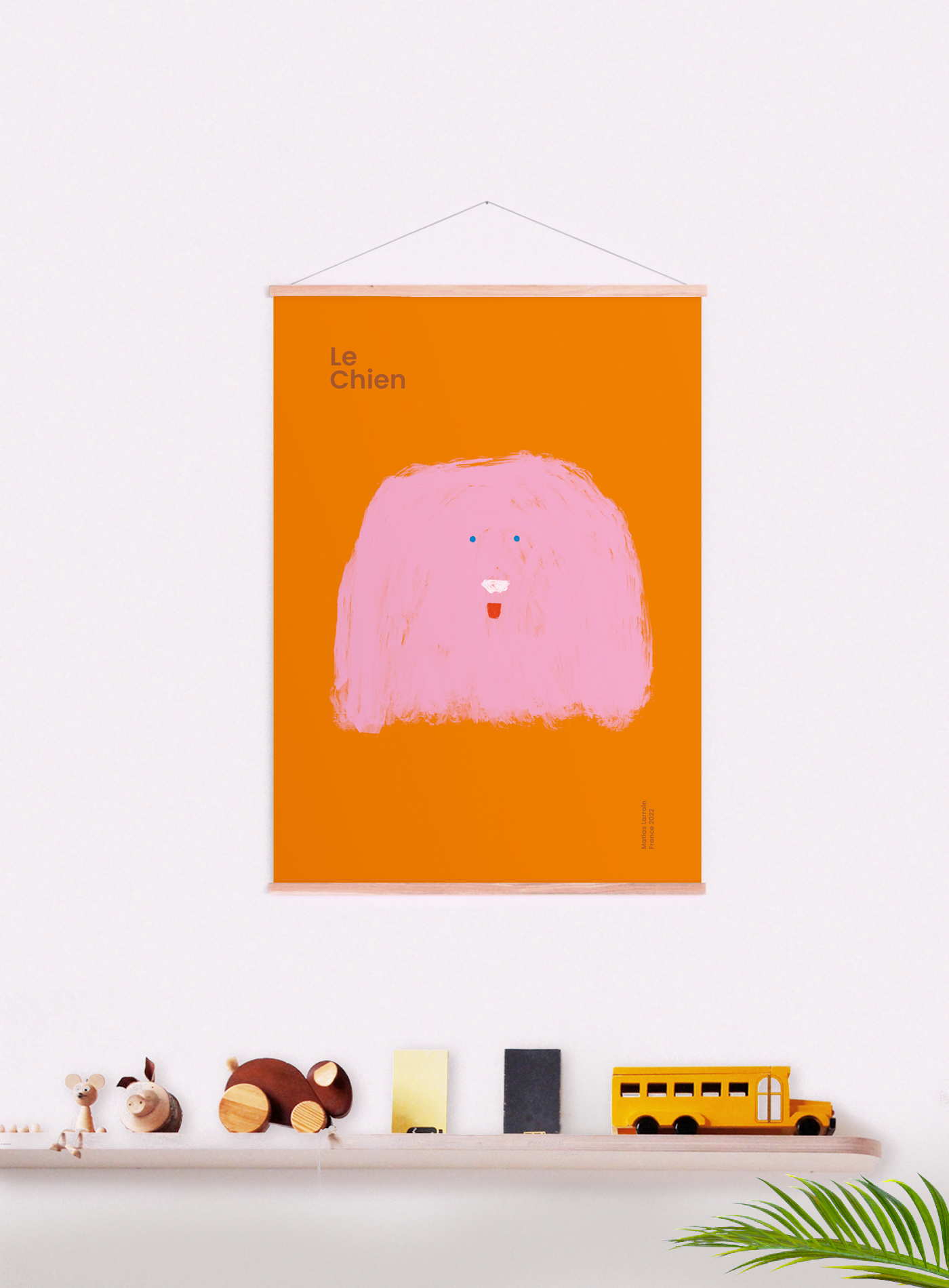 Colorful dog wall poster for child 30cm*40cm