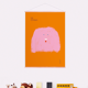 Affiche murale colorée chien pour enfant 30cm*40cm