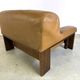 Fauteuil en cuir brutaliste, années 1960