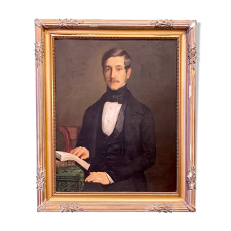 Portrait d’homme, journal de pharmacie 1849