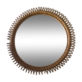Round rattan mirror Franco Albini