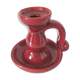 Red Art Deco ceramic candle holder