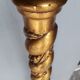 Golden carved wood lamppost or period 1940 Italy