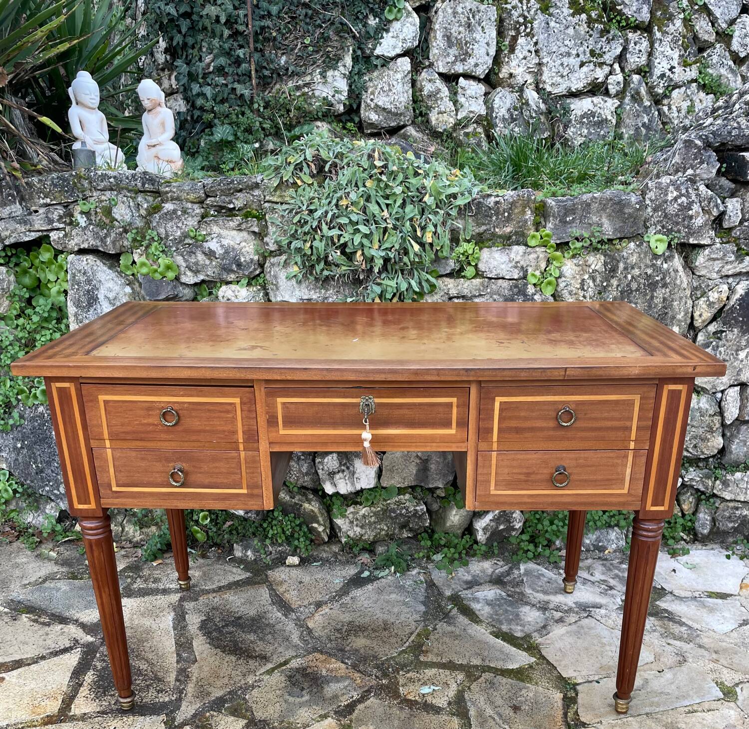Louis XVI style wooden flat desk