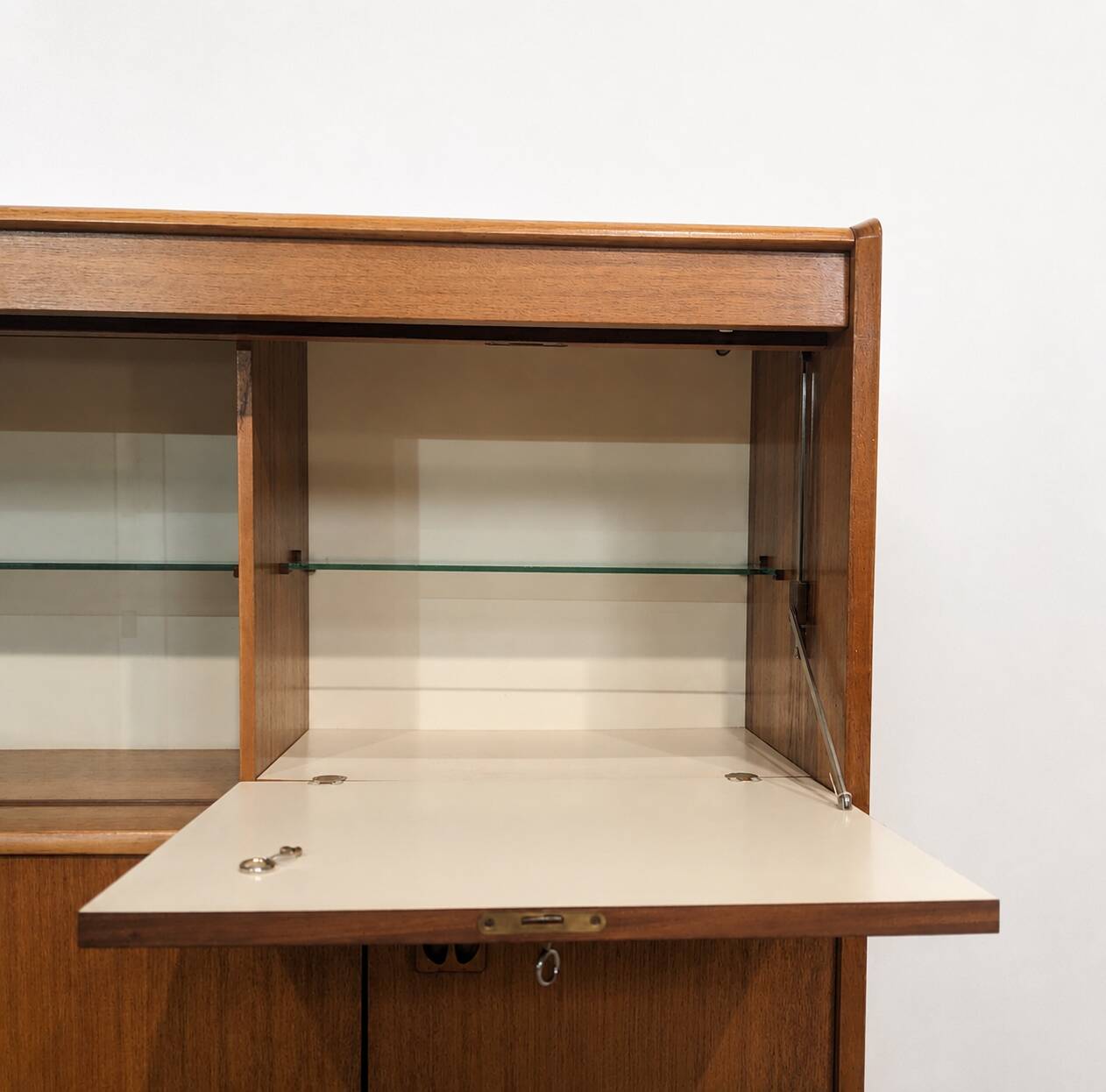 Vintage Scandinavian highboard in teak, 1960s.