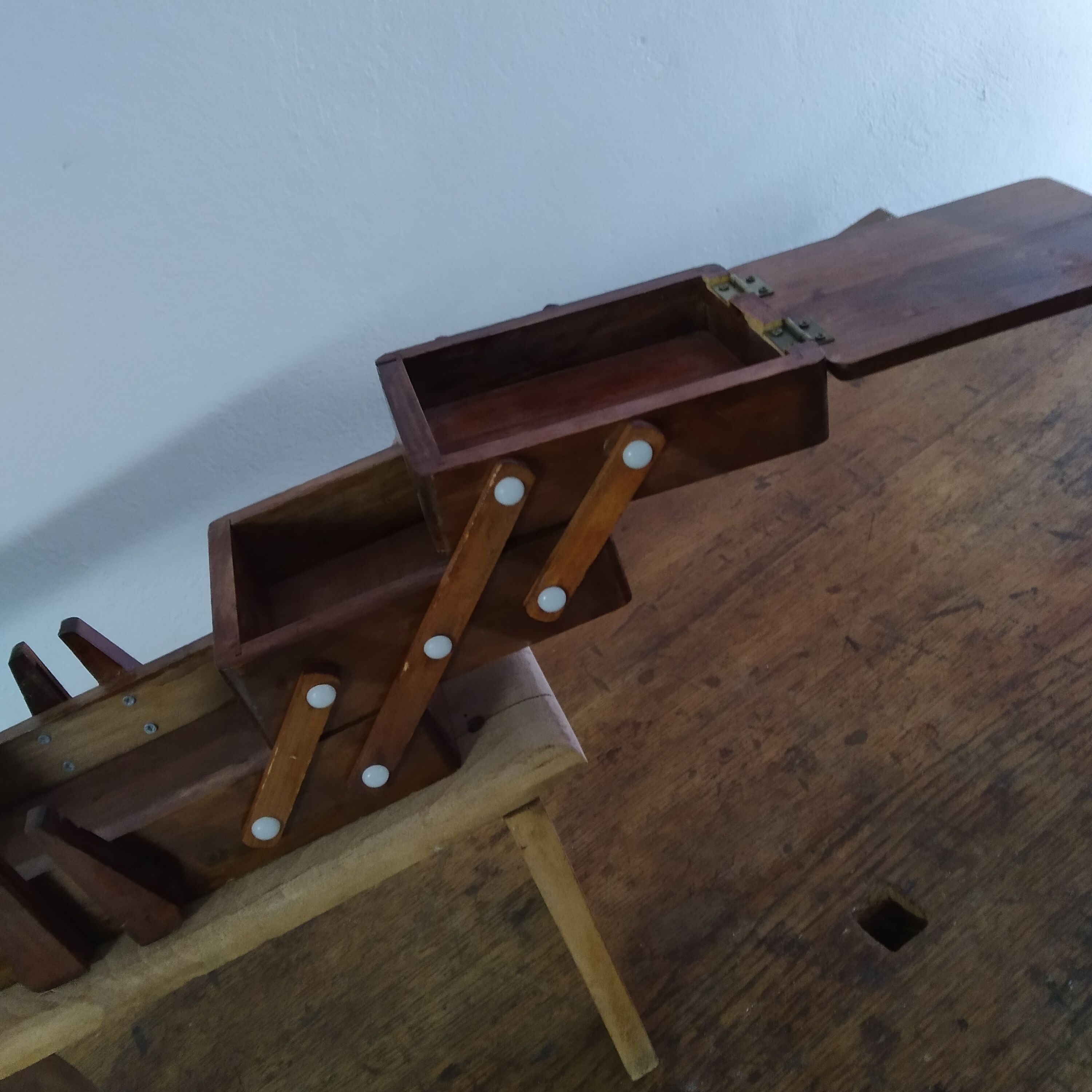 Wooden sewing cart