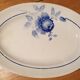 Oval hollow dish Rosine 1932 blue flower of Saint-Amand 37x26