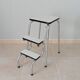 Vintage stepladder in chrome and formica 70s/80s