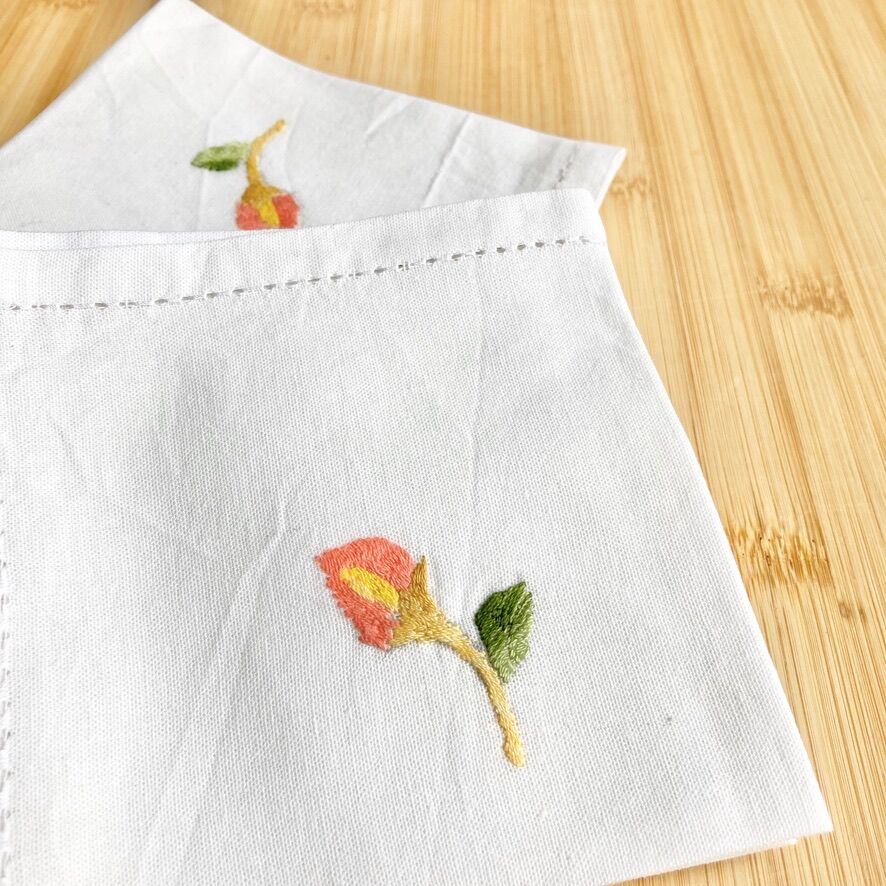 Vintage embroidered napkin