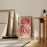 Abstract stripes giclee print, 50x70cm