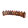 10 Pots a Pharmacy 19th in Brown Glass