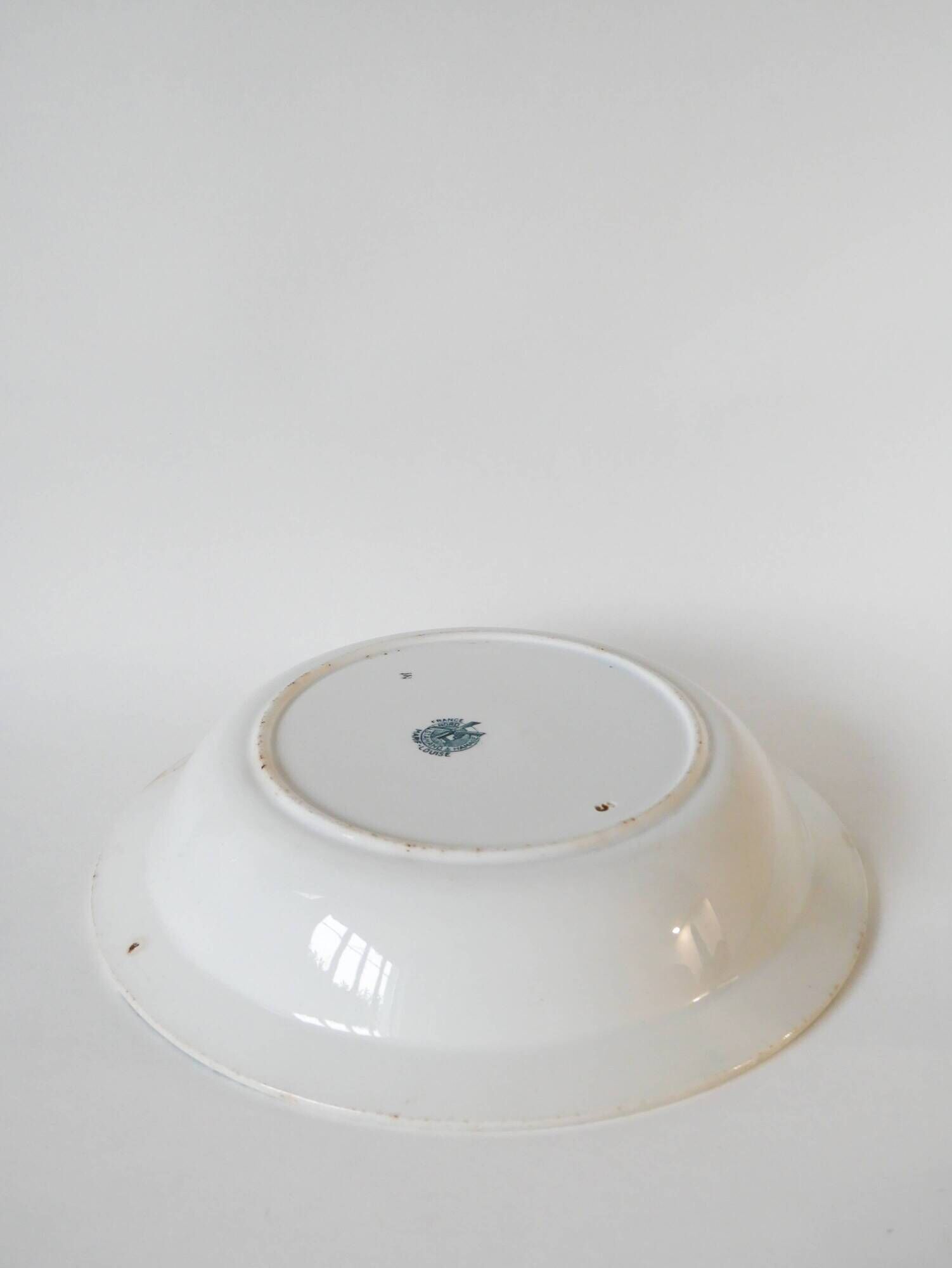 Salad bowl in Iron Earth Saint Amand model Marie-Louise early 20th century