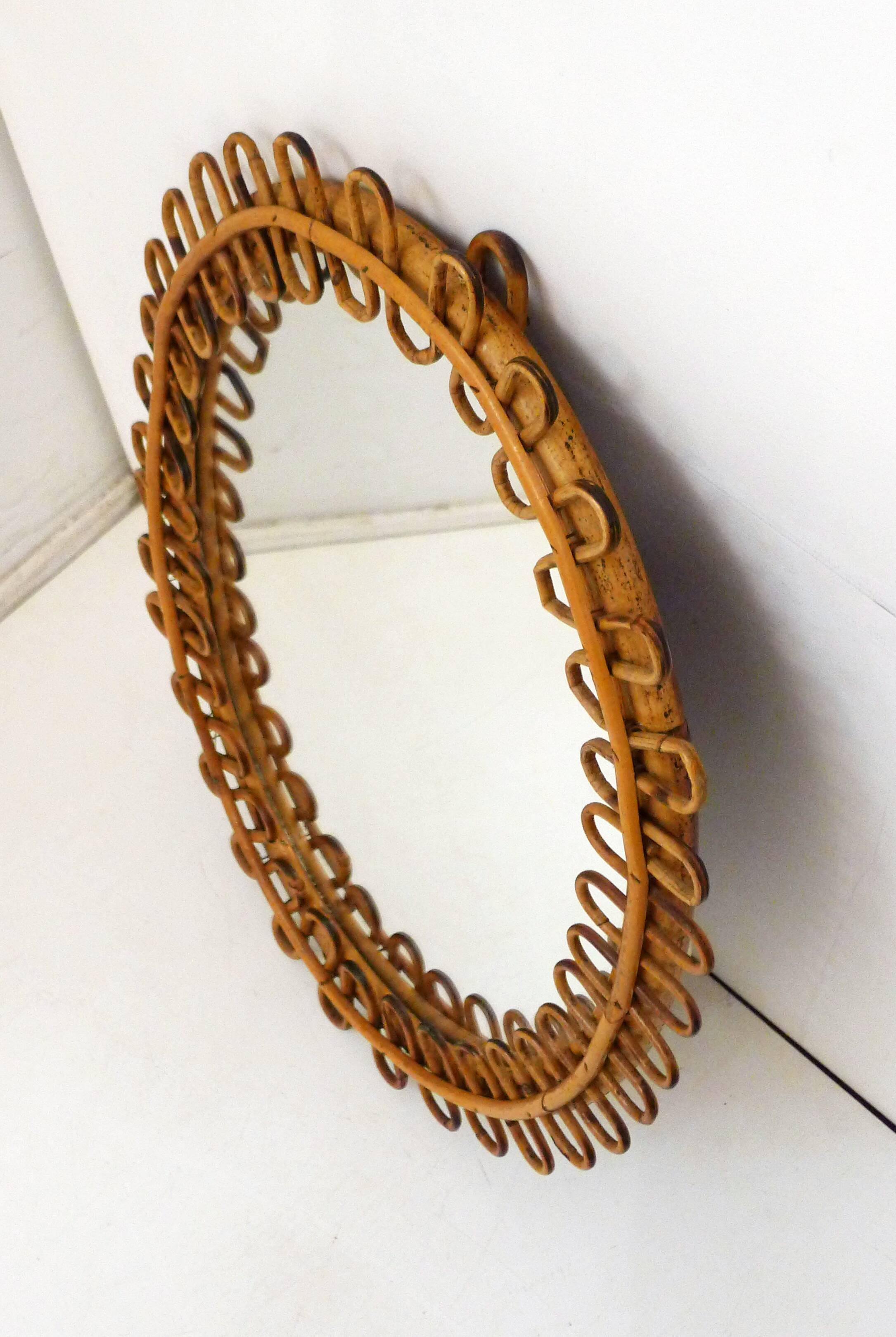 Albini Italian Rattan Mirror