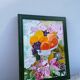 Peinture bouquet de fleurs tableau signé
