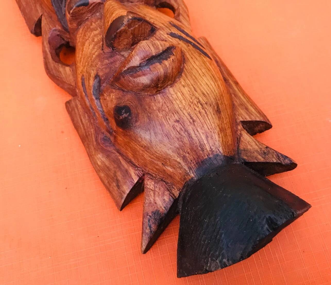 Hanging mask African / Tribal Carved wood